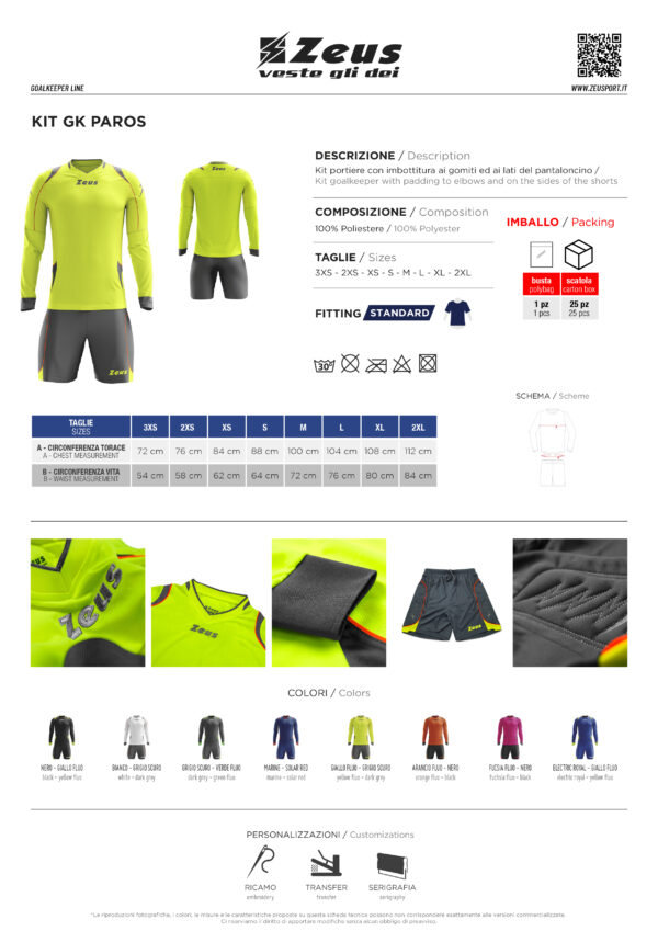Kit Calcio Portiere PAROS - immagine 9